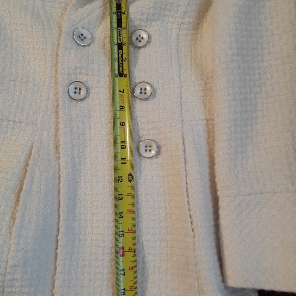 WHITE / BLACK classic blazer in beige or off white color - Picture 7 of 10